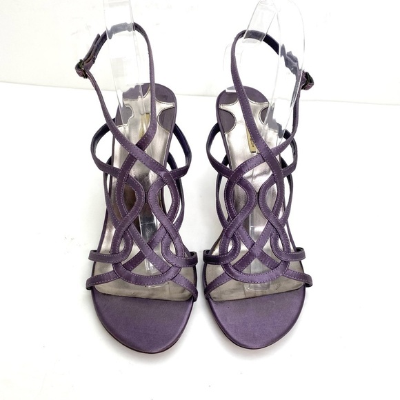 MAX Studio Satin Woven Strap Sandal in Lavender Purple - Picture 2 of 10